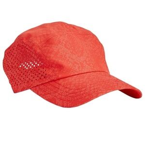 Athleta Distance Laser Cap Red Perforated One Size Running Athletics